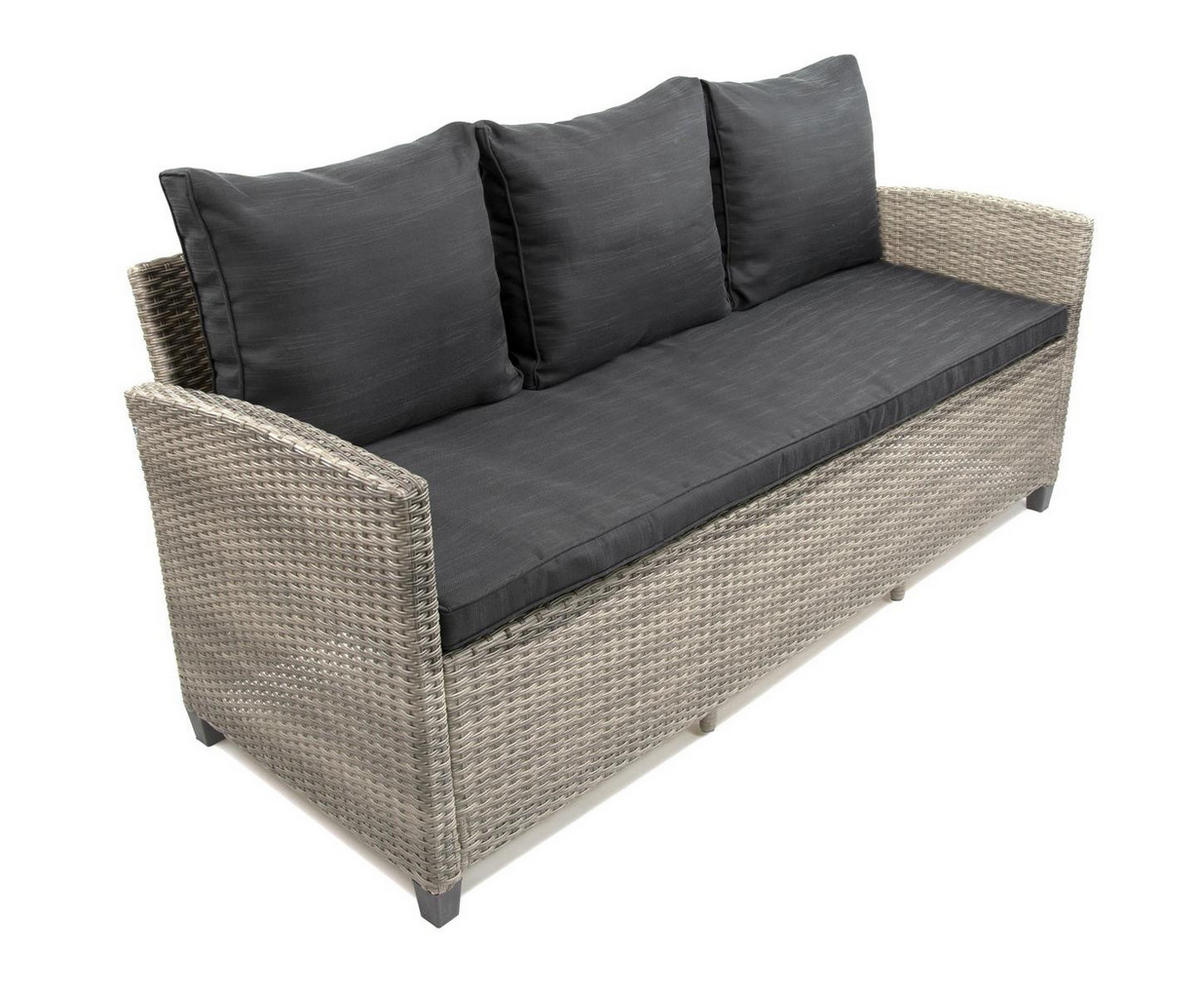 GARTEN-ESSGRUPPE Alpi II Braun Polyrattan für 5 Personen - Braun, Kunststoff - Green Spirit