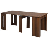 ESSTISCH Klapptisch ausziehbarer Küchentisch Esszimmertisch Holztisch Braun - Braun, Holzwerkstoff (180/85/75cm) - HOMCOM