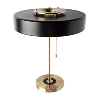 TISCHLEUCHTE Tischleuchte aus vergoldetem Aluminium und schwarzem Aluminium Ø35/42 cm - Goldfarben/Schwarz, Metall (35/35/42cm) - ANGEL CERDA