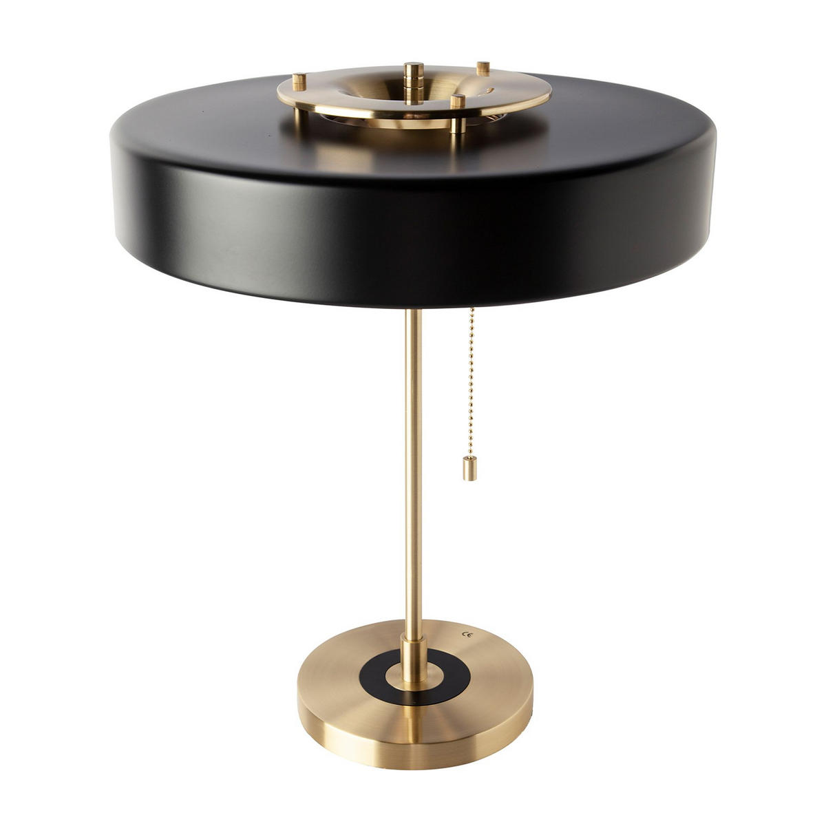 TISCHLEUCHTE Tischleuchte aus vergoldetem Aluminium und schwarzem Aluminium Ø35/42 cm - Goldfarben/Schwarz, Metall (35/35/42cm) - ANGEL CERDA