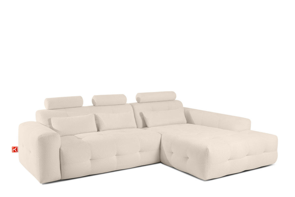 POLSTERMÖBELSET ALIGRA, 2-tlg, Hellbeige - Beige, Holz/Holzwerkstoff (290/90/191cm) - KONSIMO®