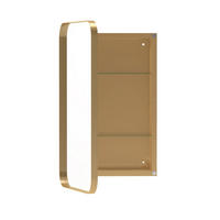 SPIEGELSCHRANK 76x51x12cm Gold mit Aufbewahrung - Wandspiegel für Badezimmer - Goldfarben, Glas (76/12/51cm) - Modfu