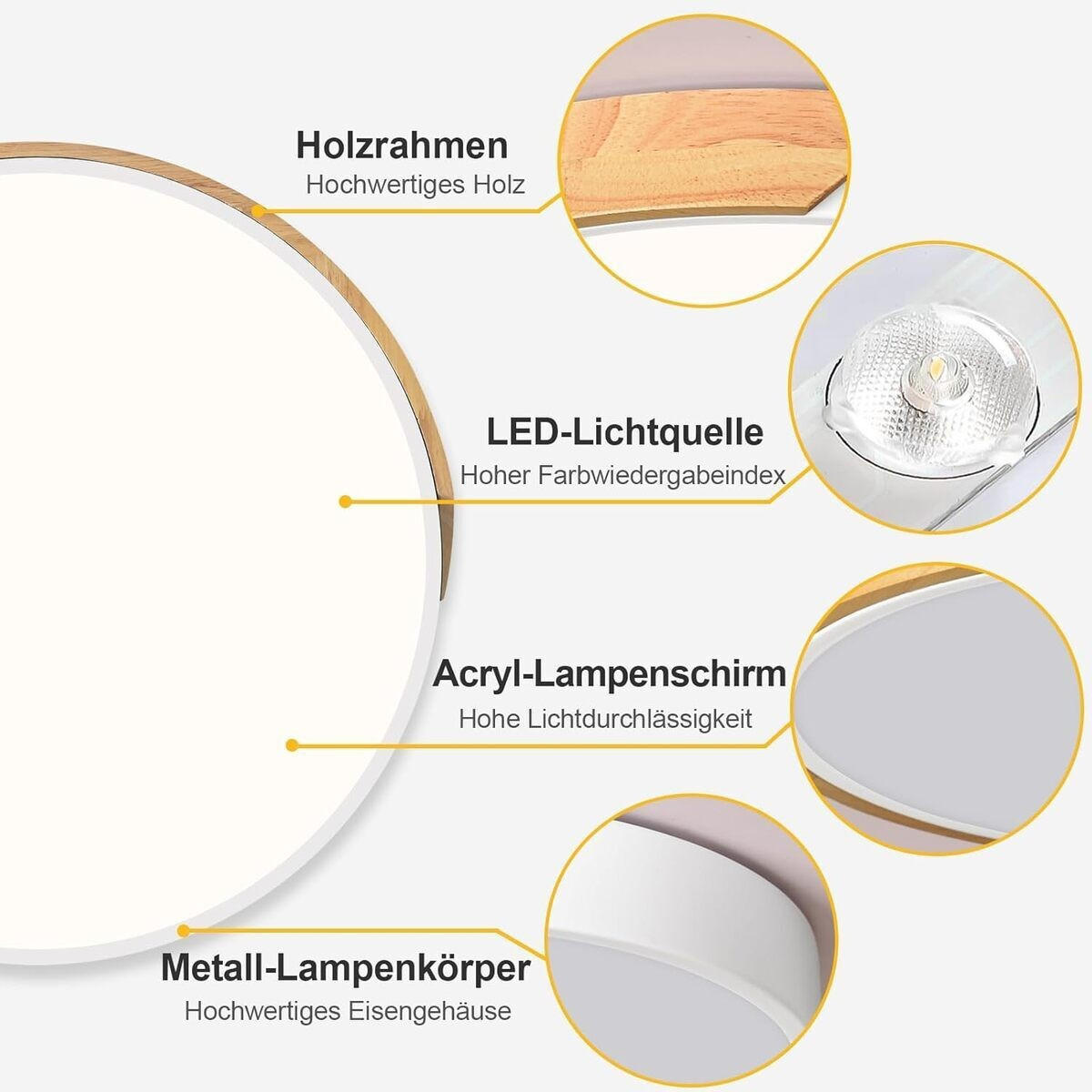 DECKENLEUCHTEN LED Modern Weiß rund - Weiß, Kunststoff (30/30/4cm) - Weltevree