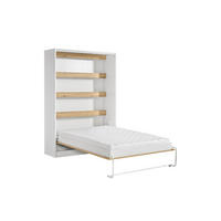SCHRANKBETT Perfekt 140x200 Ein Vertikales Das Design Und Funktionalität Vereint Eiche + Weiß - Eichefarben/Weiß, Holz/Holzwerkstoff (140/200cm) - Kaiser Möbel