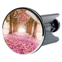 WASCHBECKENSTÖPSEL Romantik - Pink, Kunststoff/Metall (4/7/7cm) - Sanilo