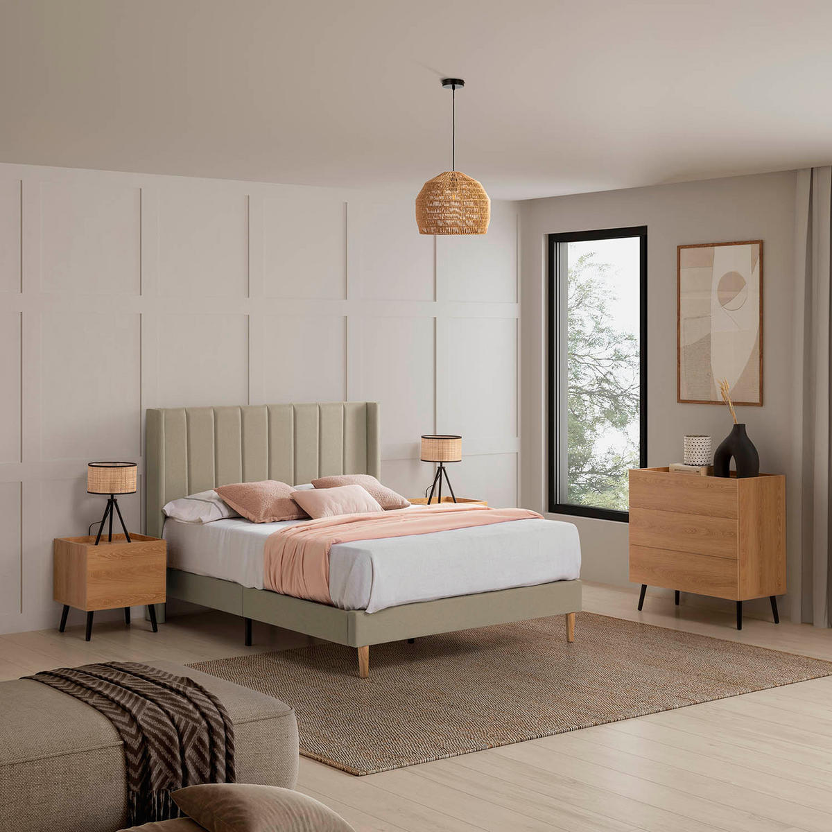 POLSTERBETT 90x190 cm Noelia, Beige - Beige, Textil (90/190cm) - VS Venta-stock