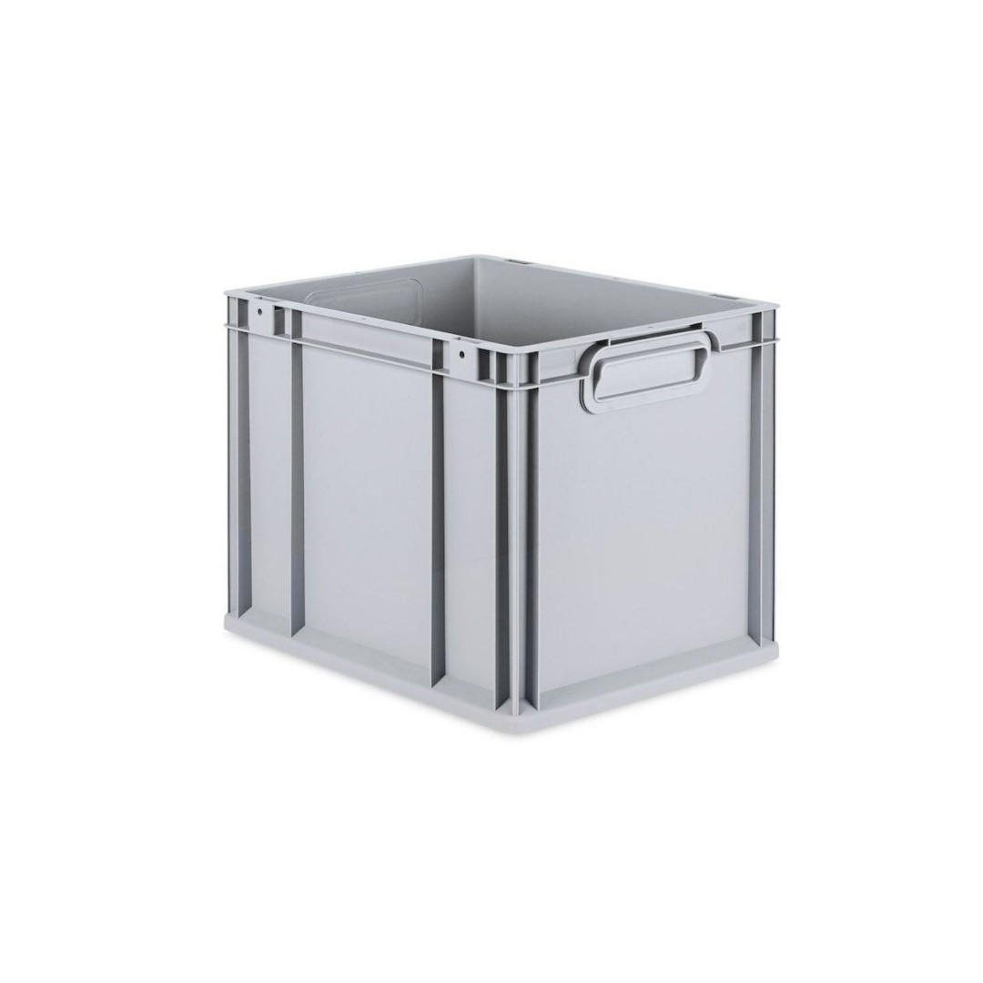 EUROBOX 4x Nextgen Economy Mit Auflagedeckel Grau/Rot Griffe Geschlossen 30 Liter - Rot, Kunststoff (30/32/40cm) - PROREGAL