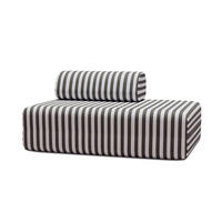 ZWEISITZER-GARTENSOFA mit Streifen in Weiß und Anthrazitgrau - Anthrazit, Textil (95/70.5/148cm)