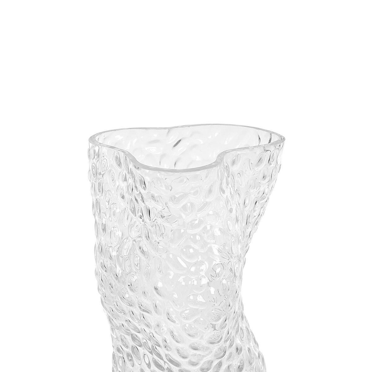 BLUMENVASE Glas transparent Elatos - Transparent, Glas (23cm) - Beliani