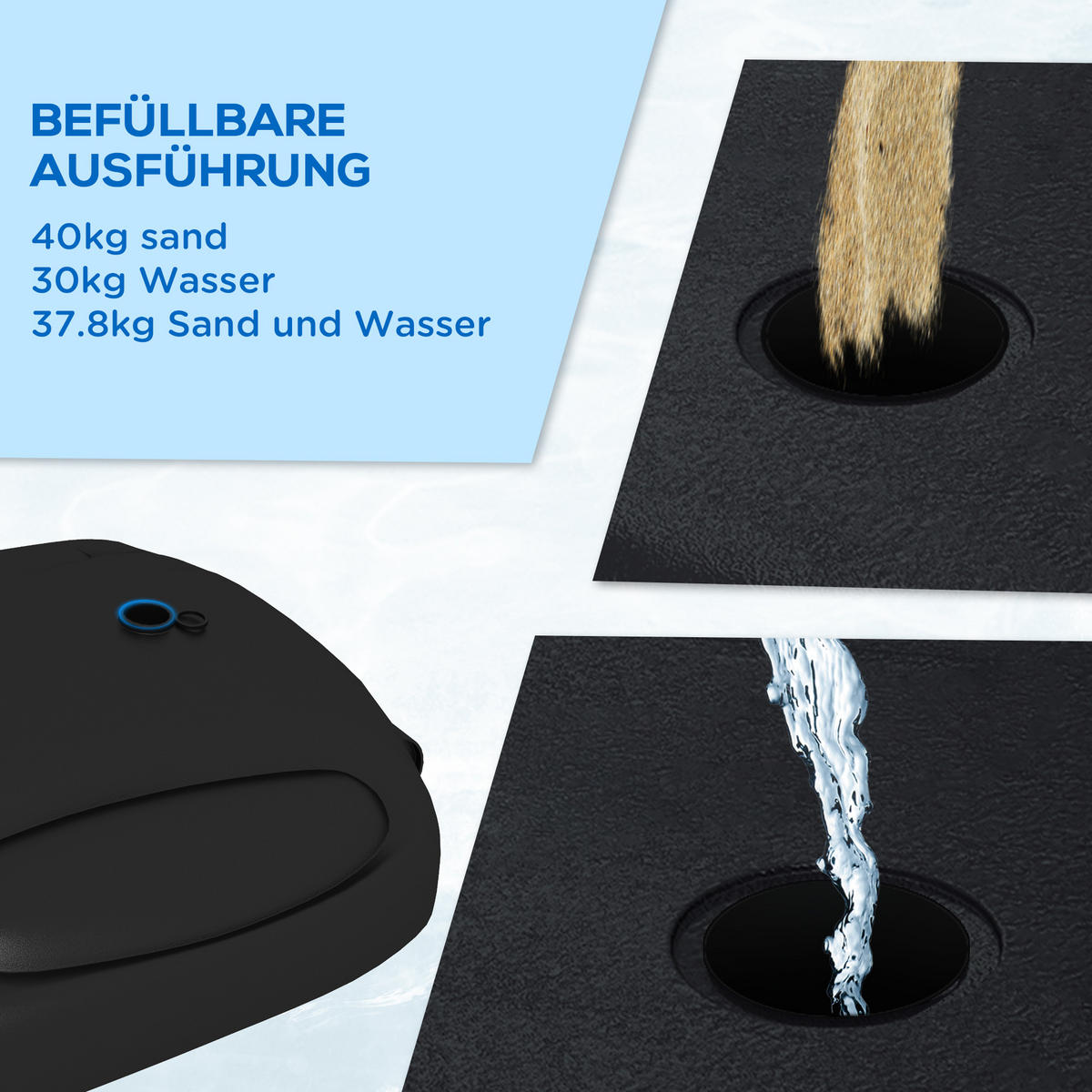 BASKETBALLKORB - Schwarz, Metall (60/84cm) - SPORTNOW