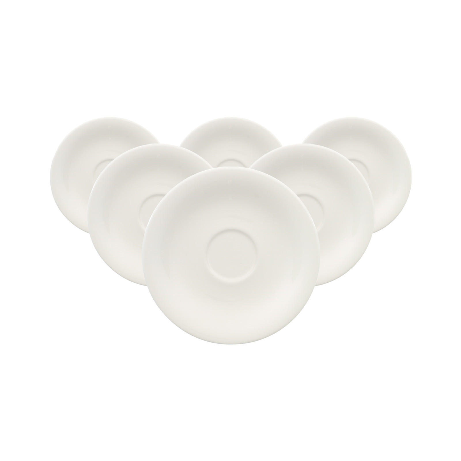 ESPRESSOUNTERTASSEN New Cottage Basic weiß ø 12 cm 6er Set - Weiß, Keramik (12cm) - Villeroy & Boch