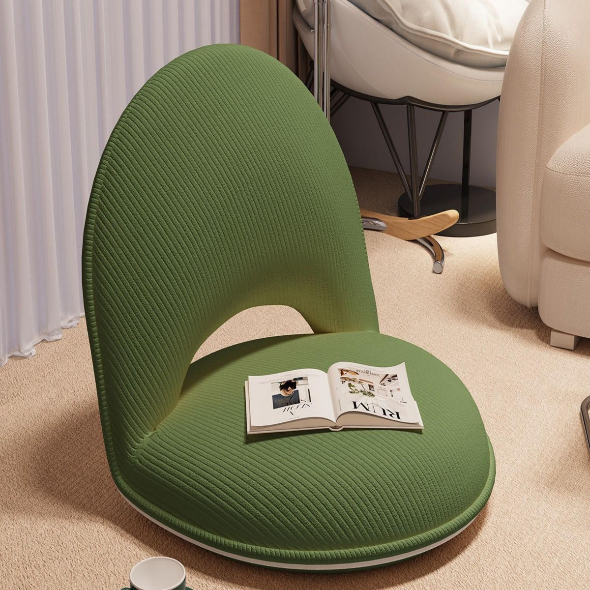 EINZELSOFA 47/44/50 cm - Grün, Textil (44/50/47cm) - Authentics