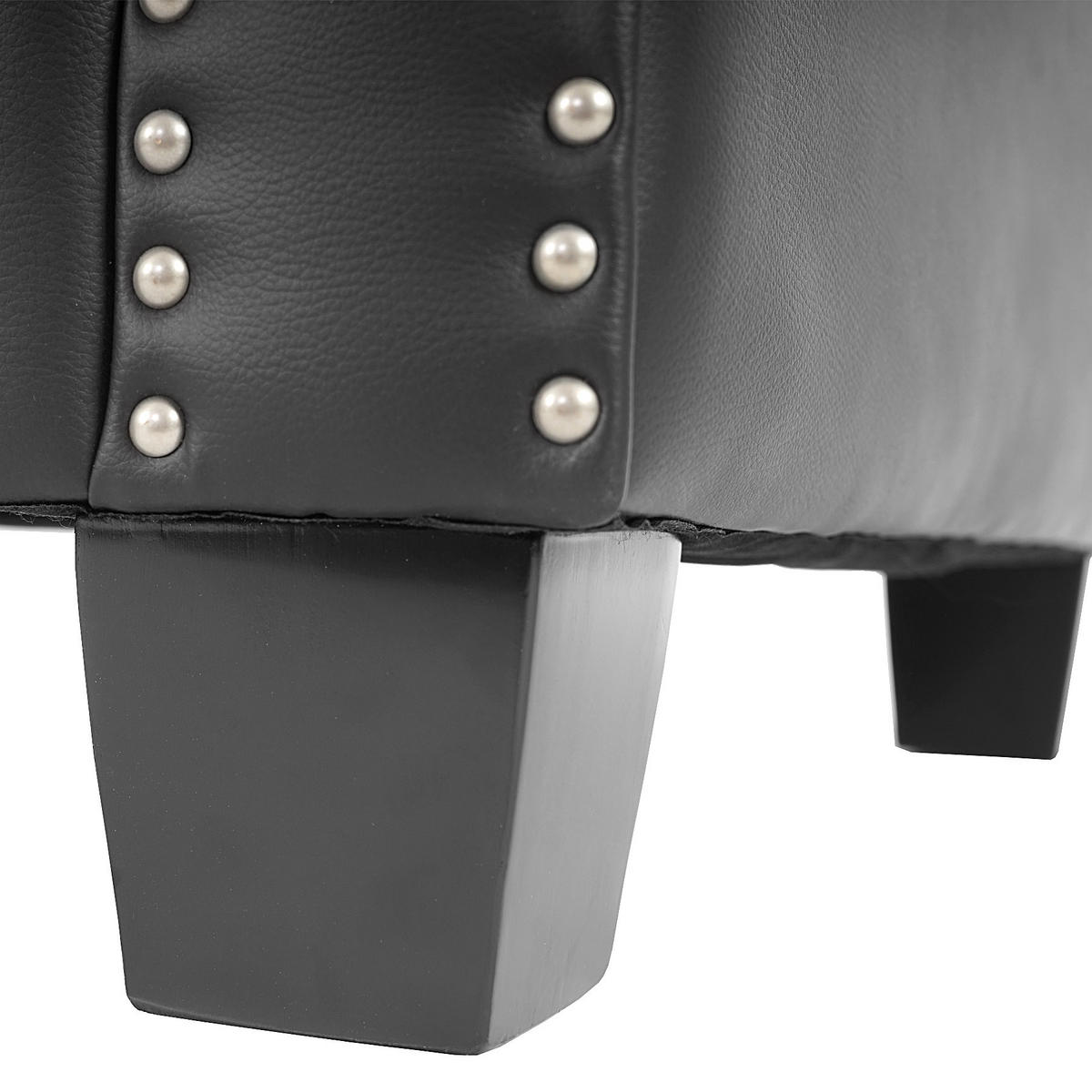 RELAXSESSEL ECKIGE FÜßE Schwarz - Schwarz, Textil (109/74/90cm) - MCW