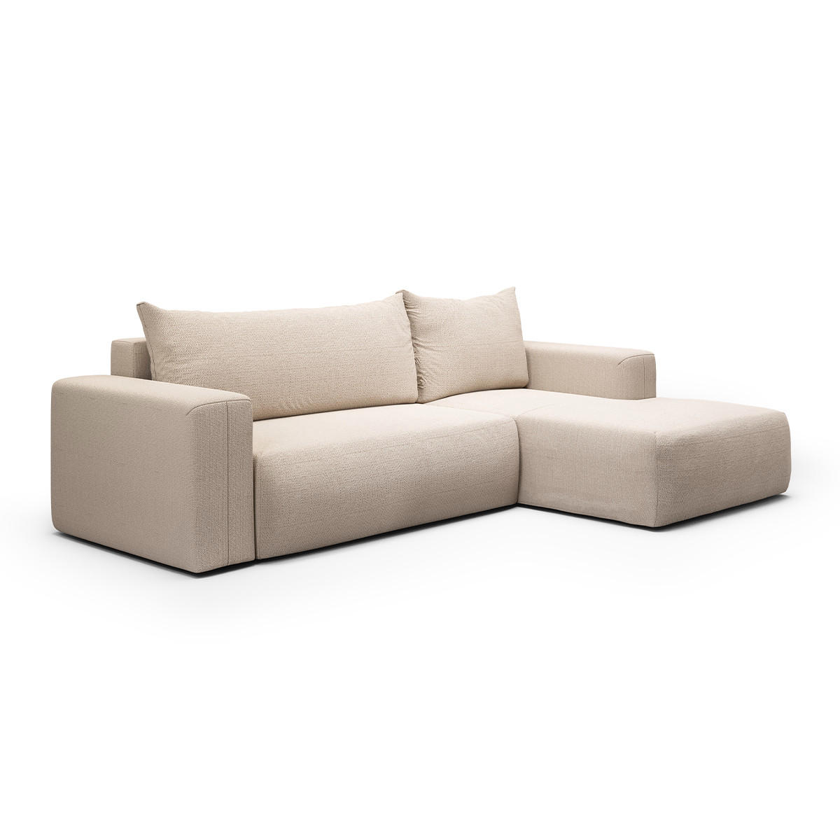 ECKSOFA Bliss 3 Sitzplätze Beige - Beige, Holz (268/163cm) - Petits-meubles
