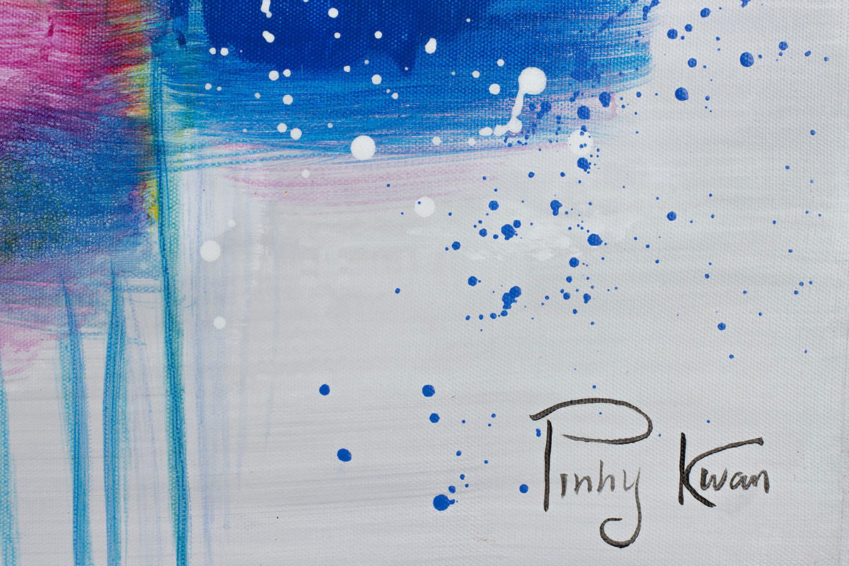 ACRYLBILD HANDGEMALT 120/60 cm - Multicolor/Grau, Holz/Textil (2/60cm) - KUNSTLOFT