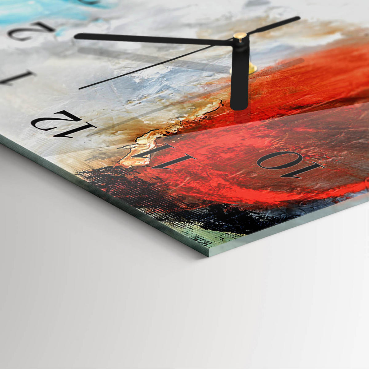 WANDUHR 60x30 cm - Horizontale Brücke - Multicolor, Glas (30/60/0.4cm) - TULUP