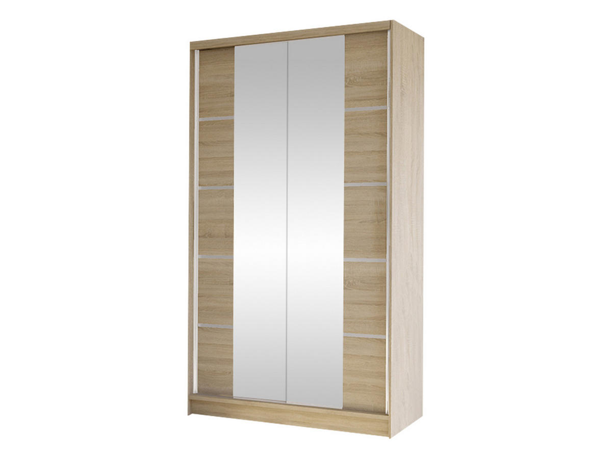 SCHWEBETÜRENSCHRANK Diego V - Sonoma Eiche, Holzwerkstoff/Metall (100/200/58cm) - MIRJAN24