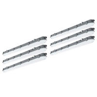 LED DECKENLEUCHTE Grau matt 6er Set - Grau, Kunststoff (120/7.8/7.2cm)