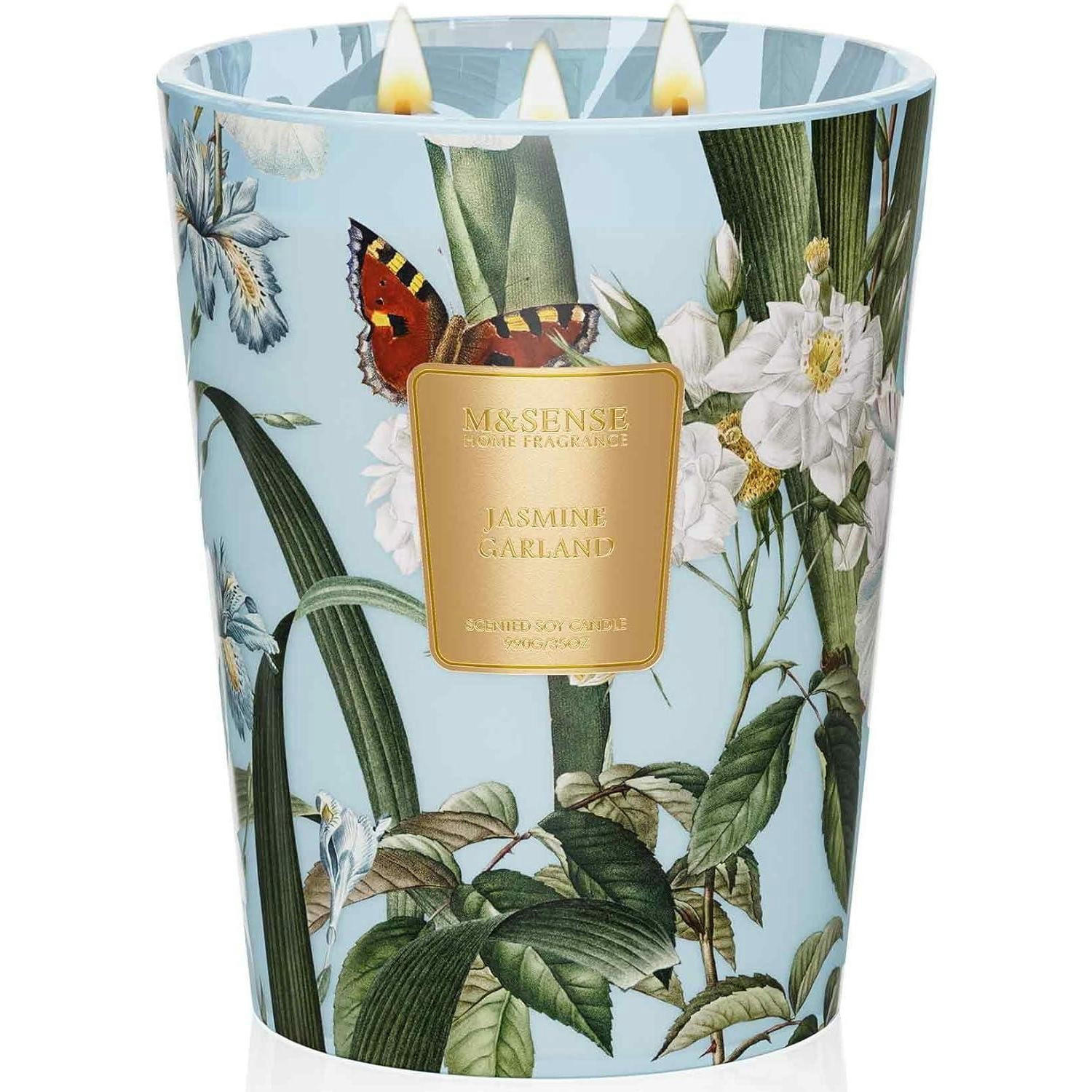 DUFTKERZE Jasmin 3 Dochte 990g 150 Stunden Brenndauer - Multicolor, Paraffin (16cm)