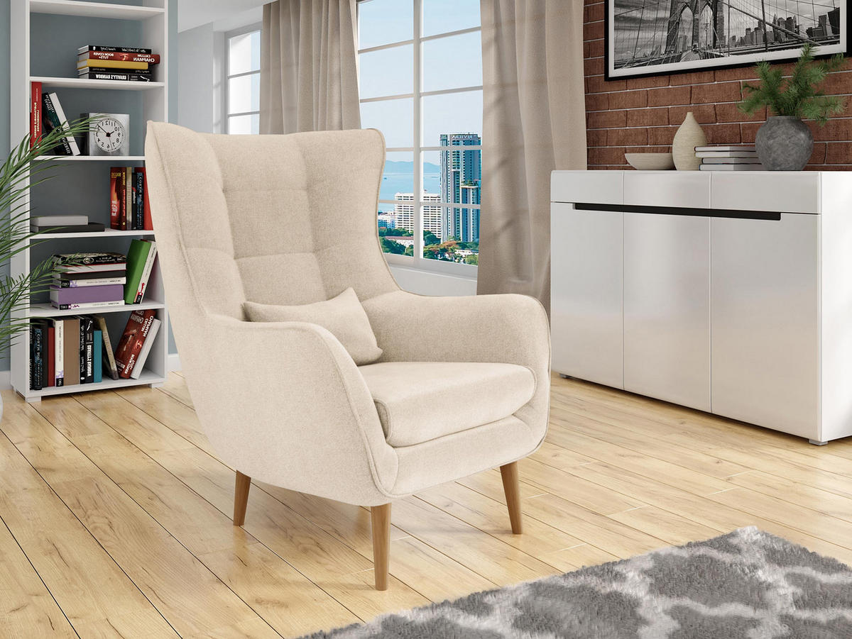 SESSEL Estjano - Beige, Holz (80/106/95cm) - MIRJAN24