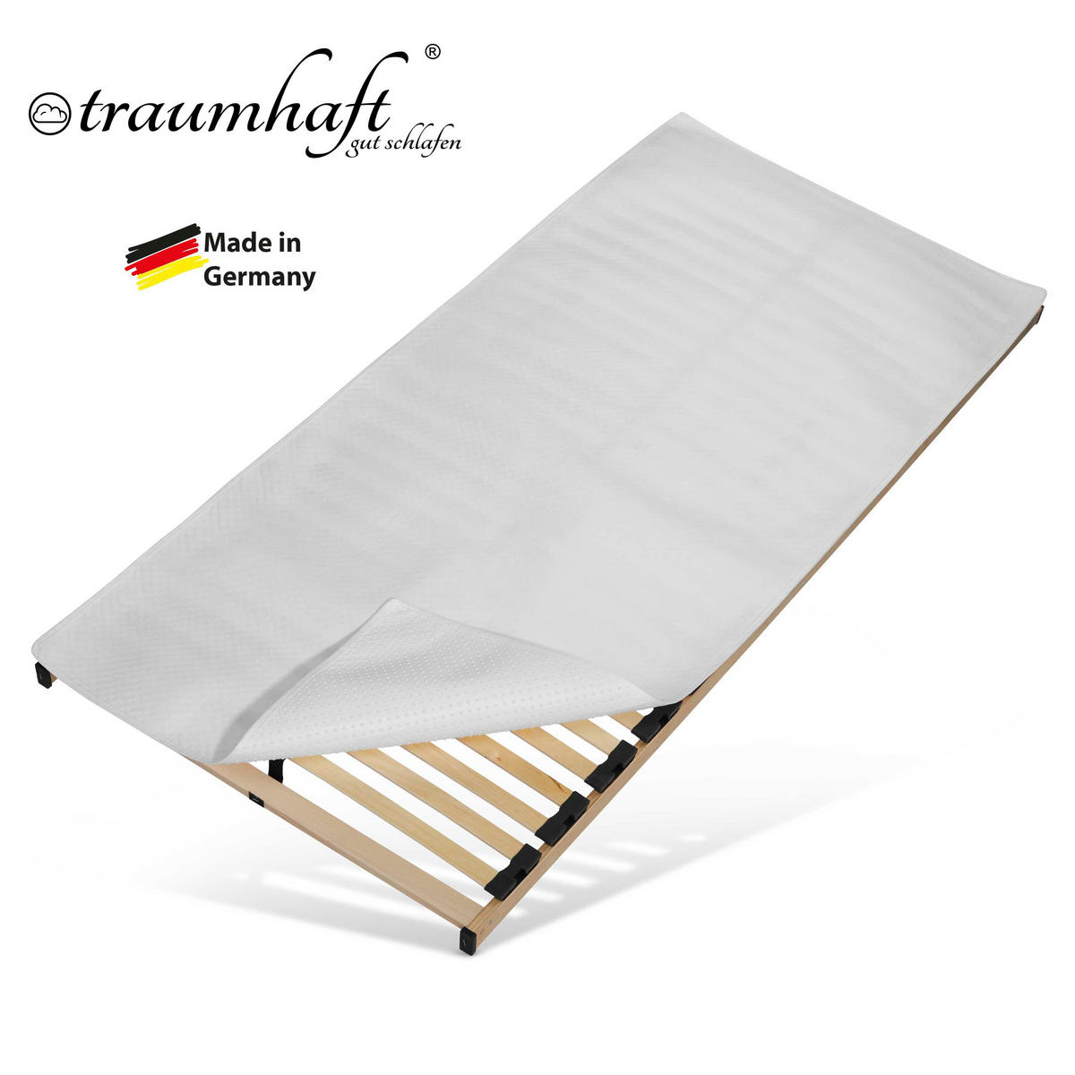 NOPPEN-MATRATZENSCHONER, Traumhaft gut schlafen, 100% Polyester, Größe: 140 x 197 cm - Weiß, Textil (140/197cm) - Betten-ABC