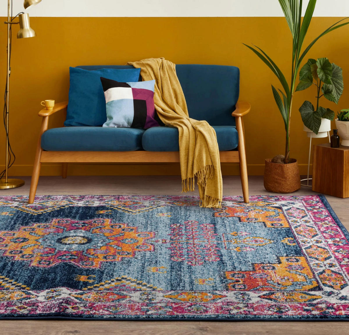 TEPPICH modern Flachgewebe CROWN Mehrfarbig 160 x 230 cm - Multicolor, Textil (160/230cm) - Novatrend