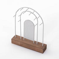 SCHMUCKSTÄNDER Metall 18/4,5 cm - Hellgrau, Metall (18.5/23/4.5cm)