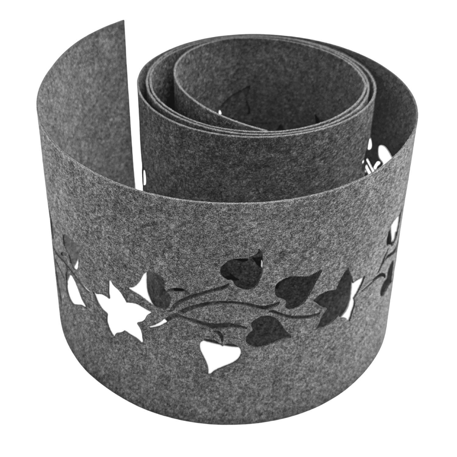 SICHTSCHUTZSTREIFEN Design Vlies Dekor Floral2 Einzelstreifen Hellgrau 2,55m - Hellgrau, Kunststoff (260/19cm) - ZAUN|ZU