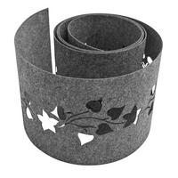 SICHTSCHUTZSTREIFEN Design Vlies Dekor Floral2 Einzelstreifen Hellgrau 2,55m - Hellgrau, Kunststoff (260/19cm) - ZAUN|ZU