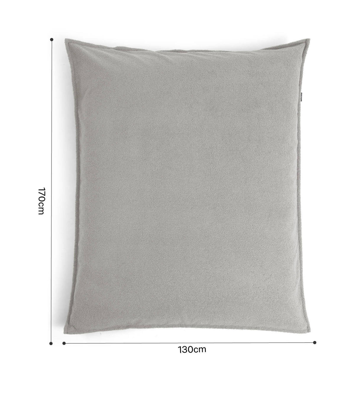 SITZSACK BEZUG Das Kuschel-Cover - Grau, Textil (170/130/2cm) - Mokebo