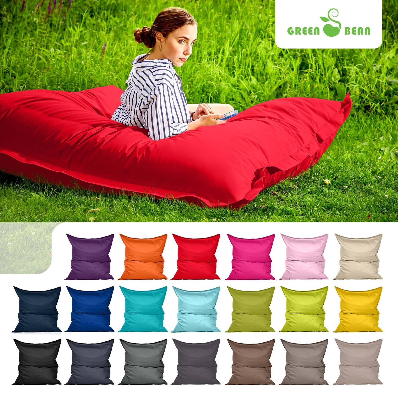 RIESEN-SITZSACK "Square" 120x160cm 270 L - Rot, Textil (120/25/160cm) - Green Bean