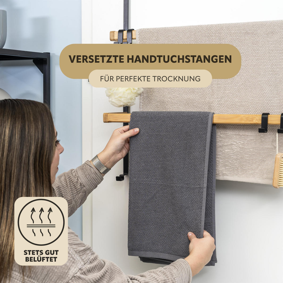 TÜR-HÄNGEREGAL, schwarz - Schwarz, Holz (65/86/17cm) - eluno