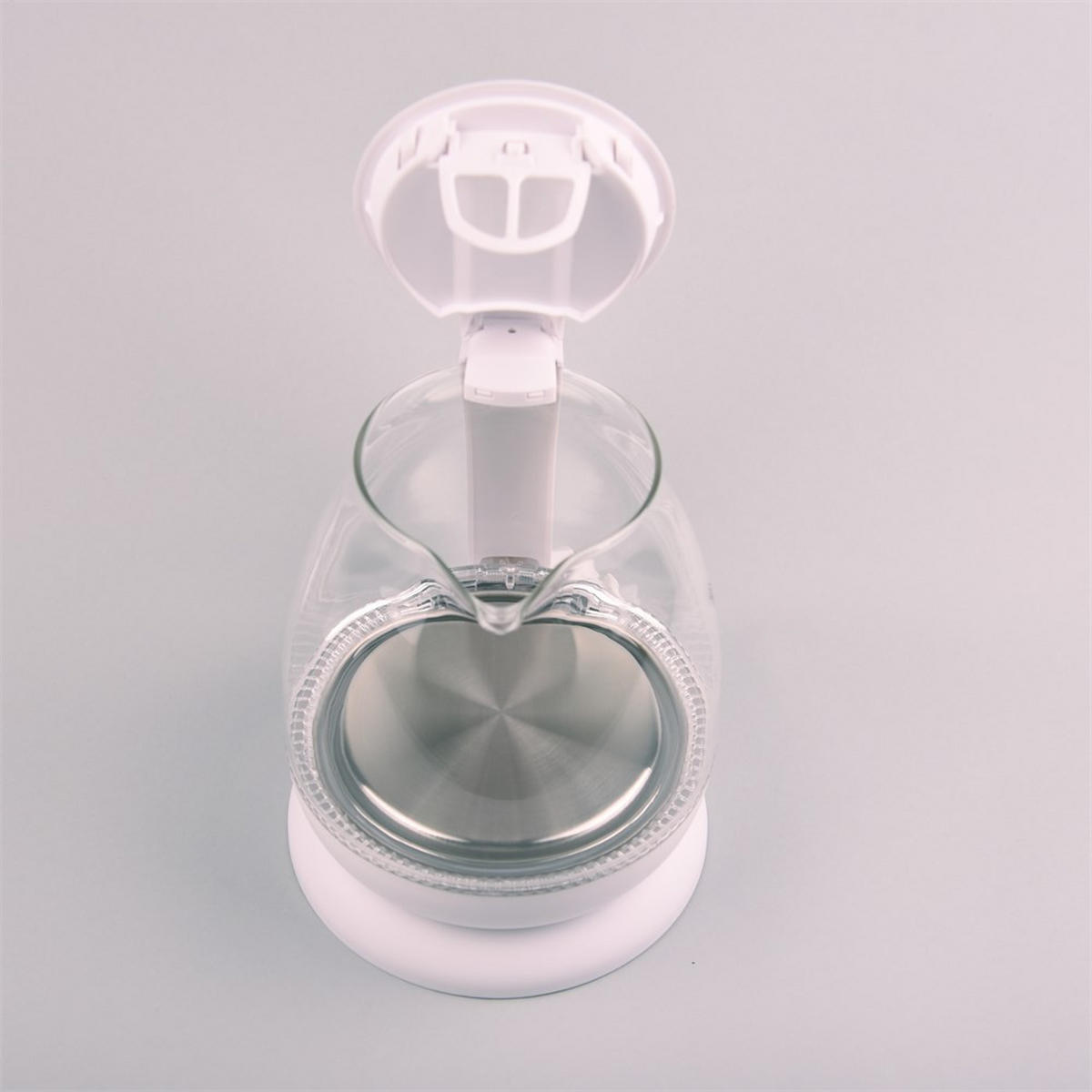 WASSERKOCHER ELEKTRISCH Weiß 14.5/14.5/19.5 cm MR055WHITE - Weiß, Glas (14.5/19.5/14.5cm) - Maestro 