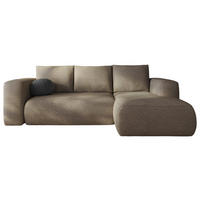 ECKSOFA LAMBI, Grau Beige - Lambi 03 - Cappuccino, Textil (266/114cm) - Moderno Meble