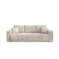 SCHLAFSOFA mit Bettkasten Cremig - Beige, Textil (244/70/92cm) - Furnisell