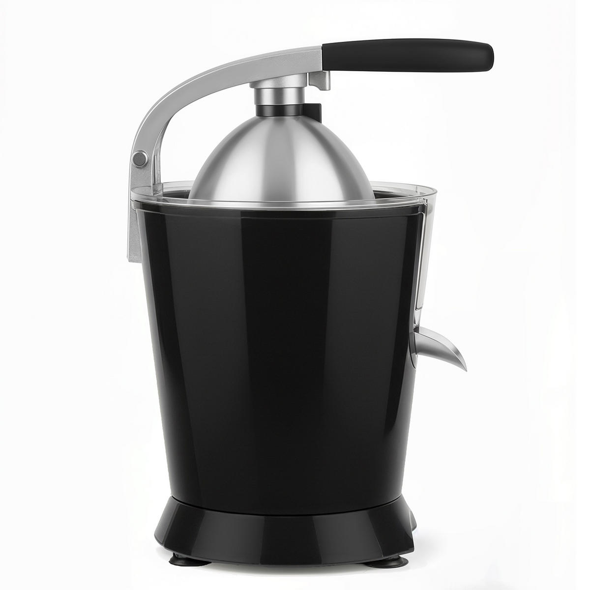 ZITRUSPRESSE ZEST9 Schwarz, tropffreier Ausgießer, leistungsstarker Gelenkarm, 160 W - Schwarz, Metall (18.5/29/25cm) - SWEISS