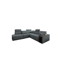 ECKSOFA Mindy IX Mit Schlaffunktion, Verstellbarer Rückenlehne Stoff Verita Dunkelgrau Links - Dunkelgrau, Holz (288/300cm) - Kaiser Möbel