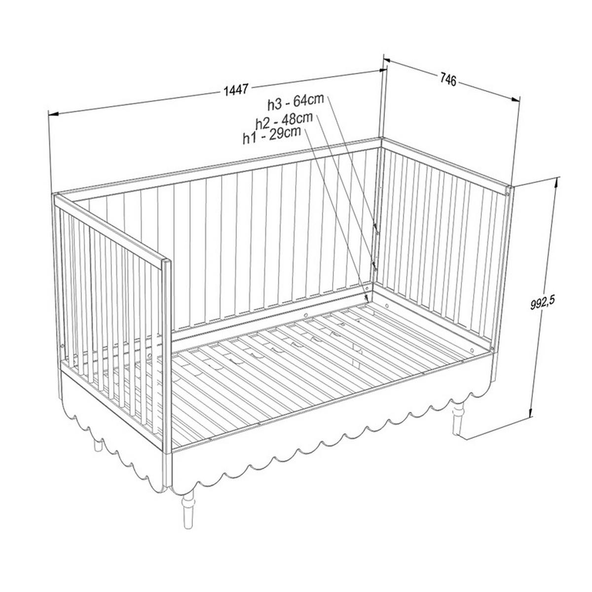 POKOJ PRO MIMINKO 2DÍLNÝ Babushka Rose - růžová, kompozitní dřevo (145/99/75cm) - Petits-meubles