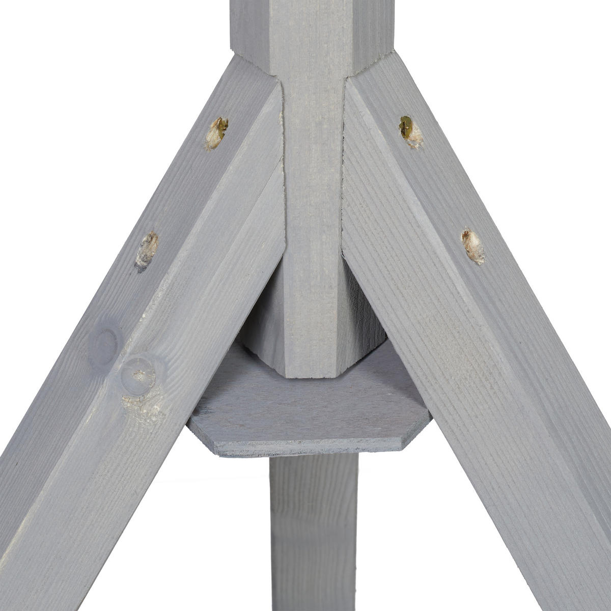 VOGELFUTTERHAUS - Grau, Holz (67/135/56cm) - Relaxdays