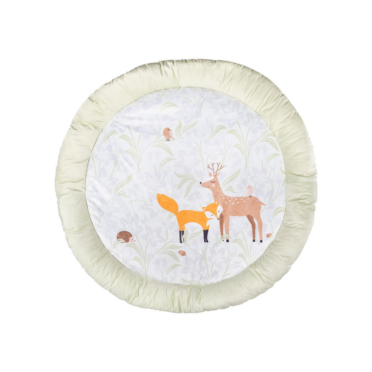 SPIELBOGEN Wald beige Krabbeldecke, 5 abnehmbare Hängespielzeuge, ab Geburt, 100% Polyester - Beige, Textil (91/56/91cm) - Chipolino
