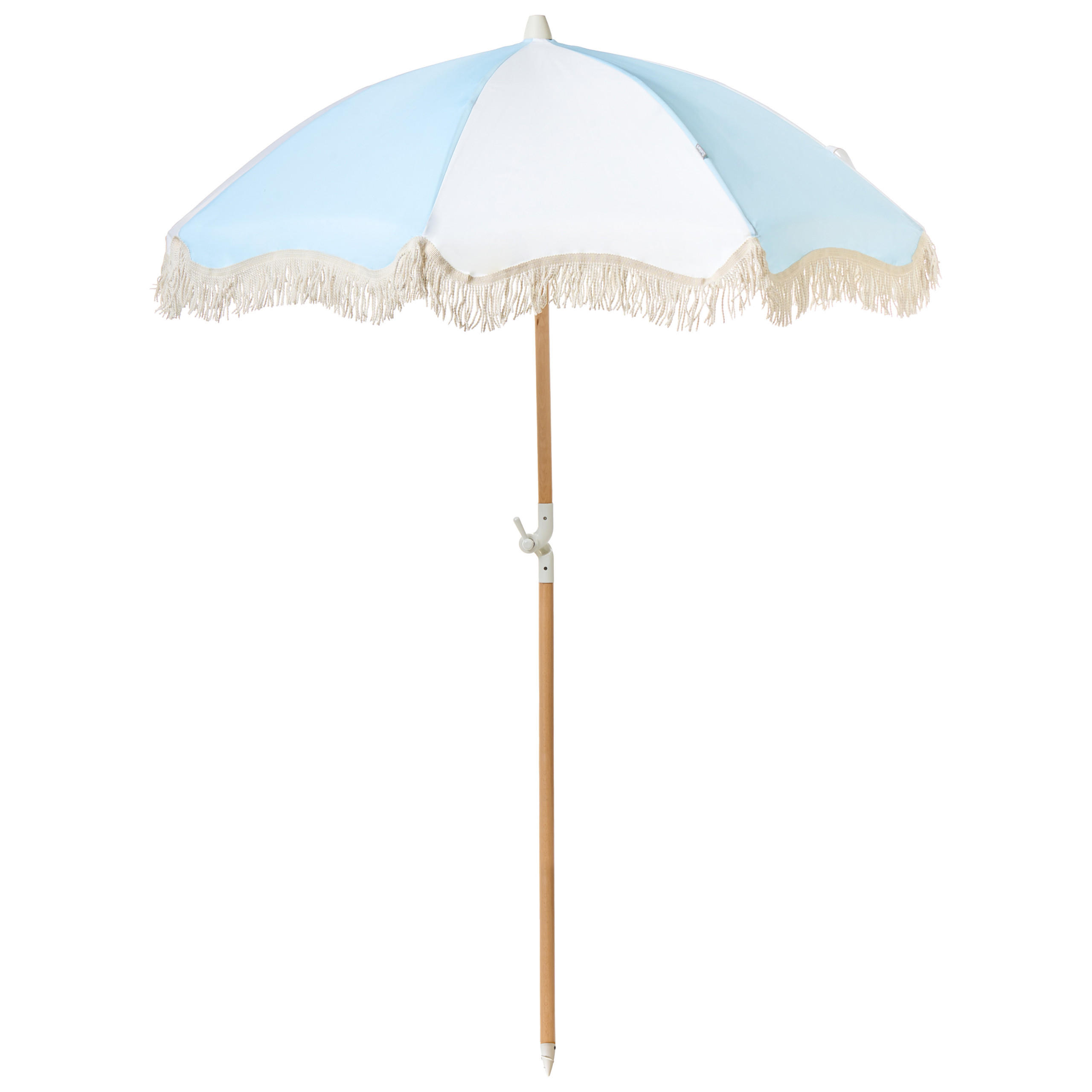 UMBRELĂ DE SOARE 155 cm albastră deschisă Mondello - albastru deschis/albastru, lemn (155/155cm) - Beliani