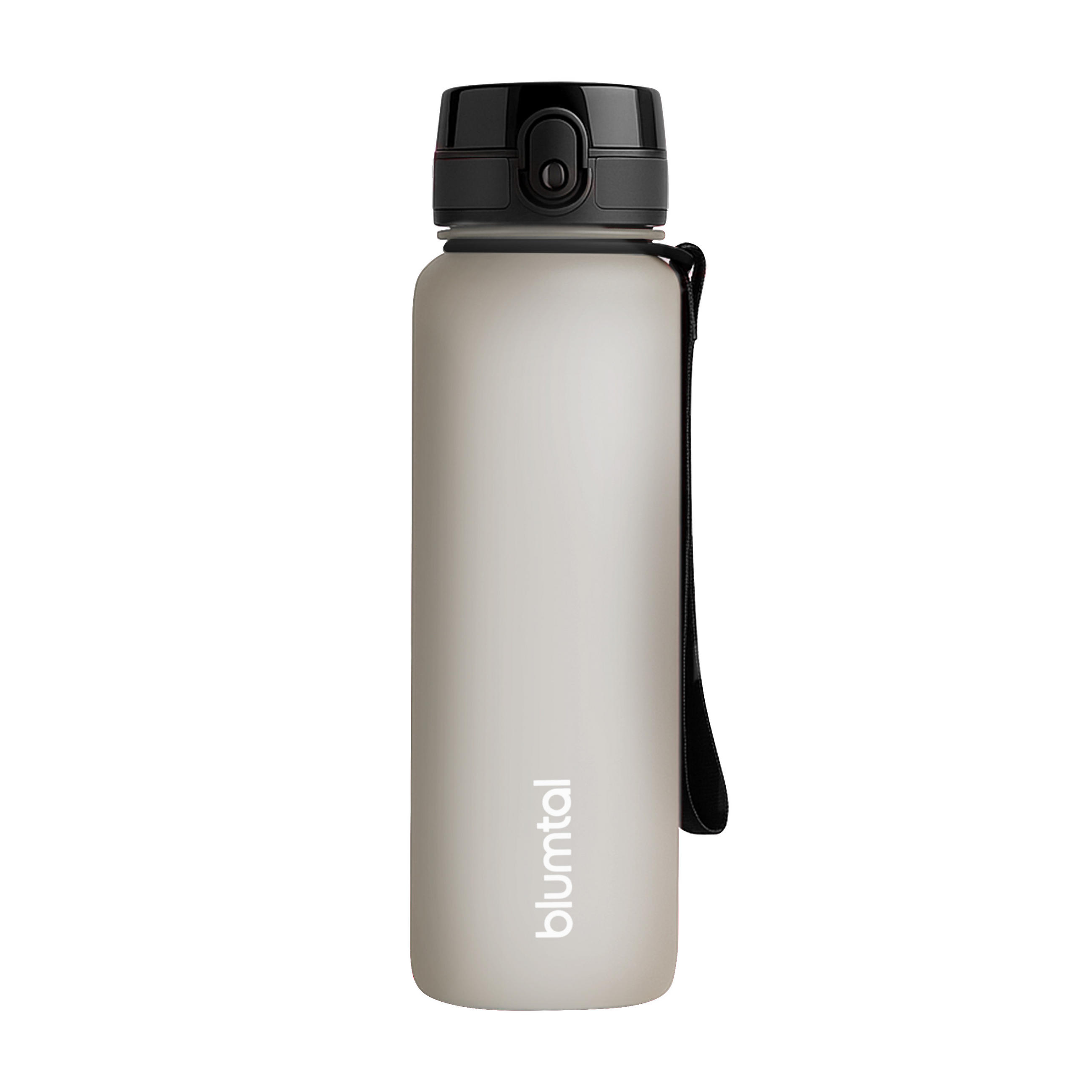 TRINKFLASCHE 1L - auslaufsichere - 1-Klick-Verschluss - BPA - freie - Taupe - Taupe, Kunststoff (1L) - Blumtal