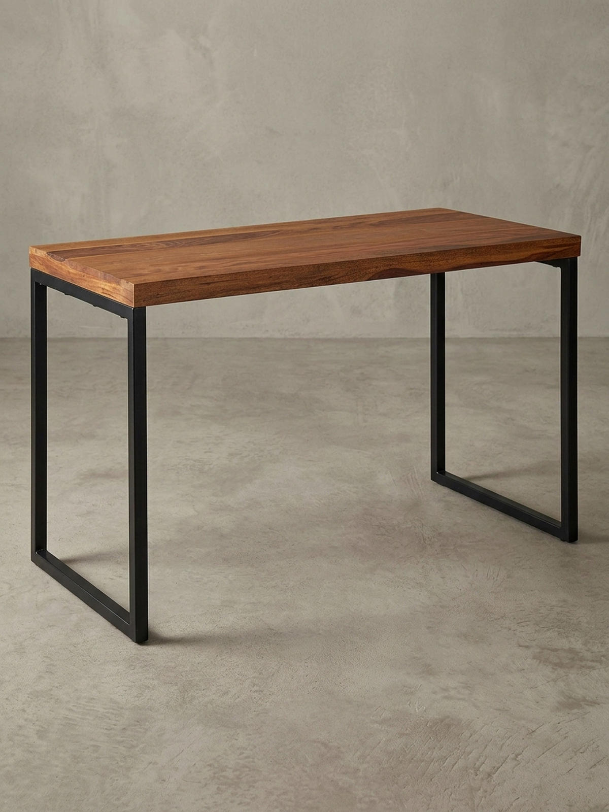 SCHREIBTISCH – Massivholz/Metall, Industrial-Stil, handgefertigt - Schwarz/Braun, Holz/Metall (59/117/77cm) - KADIMA DESIGN