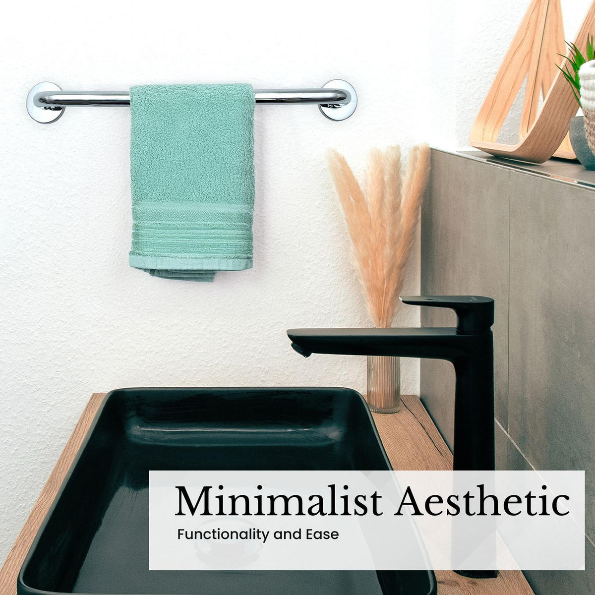 HANDTUCHHALTER 50/1.9 cm (Hochglanzpoliert) - Silberfarben, Metall (5/7/50cm) - Intirilife