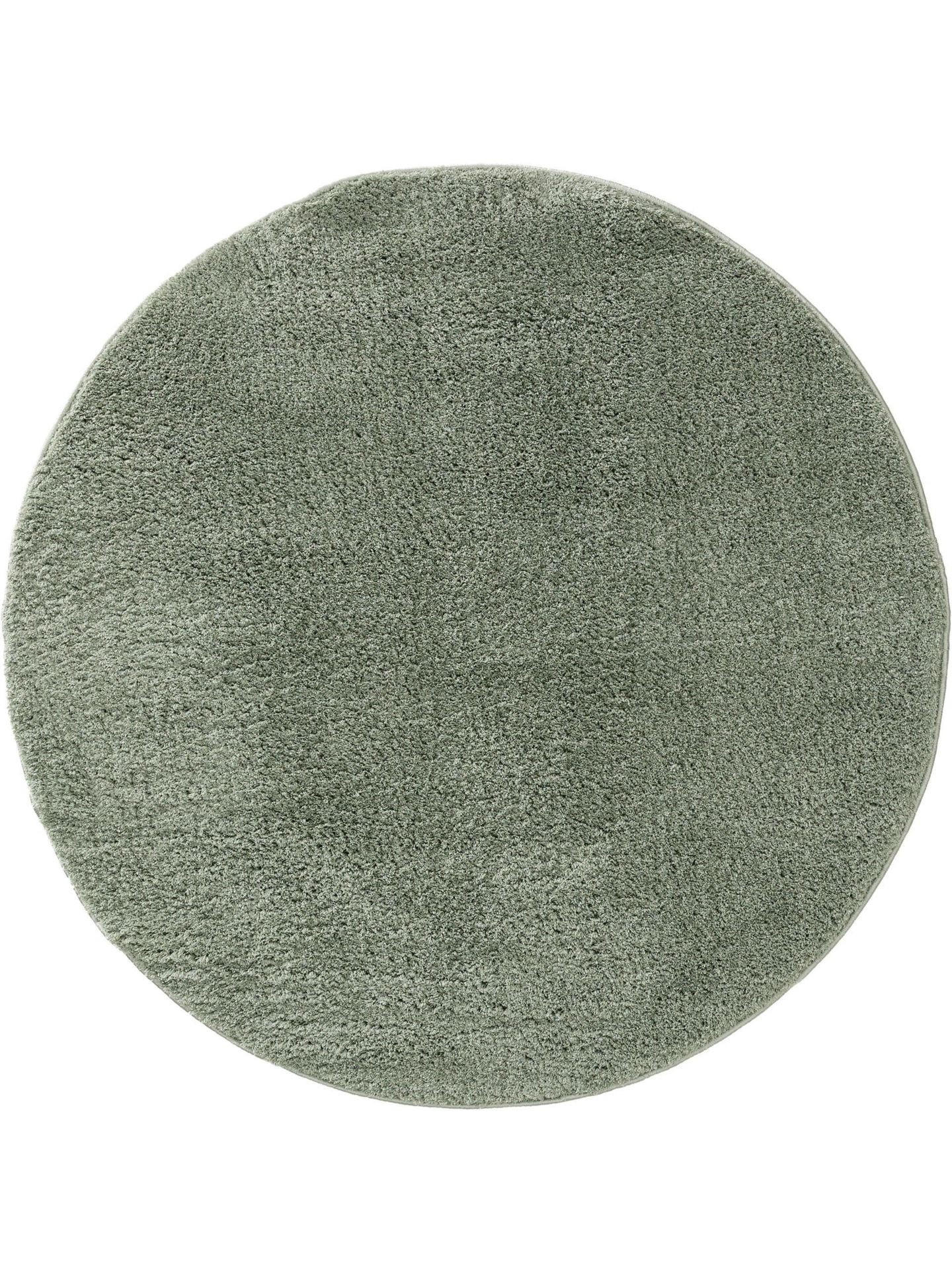 HOCHFLORTEPPICH rund Soda Hellgrün ø 120 cm rund - Hellgrün, Textil (120/1cm) - KUNSTLOFT