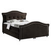 BOXBETT Bedran Lux - Silberfarben/Braun, Holz (120/200cm) - MIRJAN24