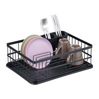 ABTROPFGESTELL - Schwarz, Kunststoff/Metall (42.5/15/32cm) - Relaxdays