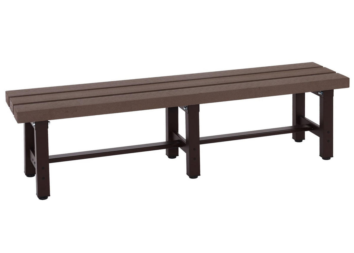 GARTENBANK Alu 40x150x34cm Braun - Braun, Kunststoff (150/40/34cm) - PROREGAL