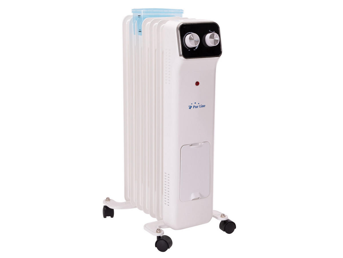 ÖLRADIATOR Weiß mit Rollen und 3 Leistungsstufen 1500 W - Weiß, Metall (31/62/15cm) - Purline