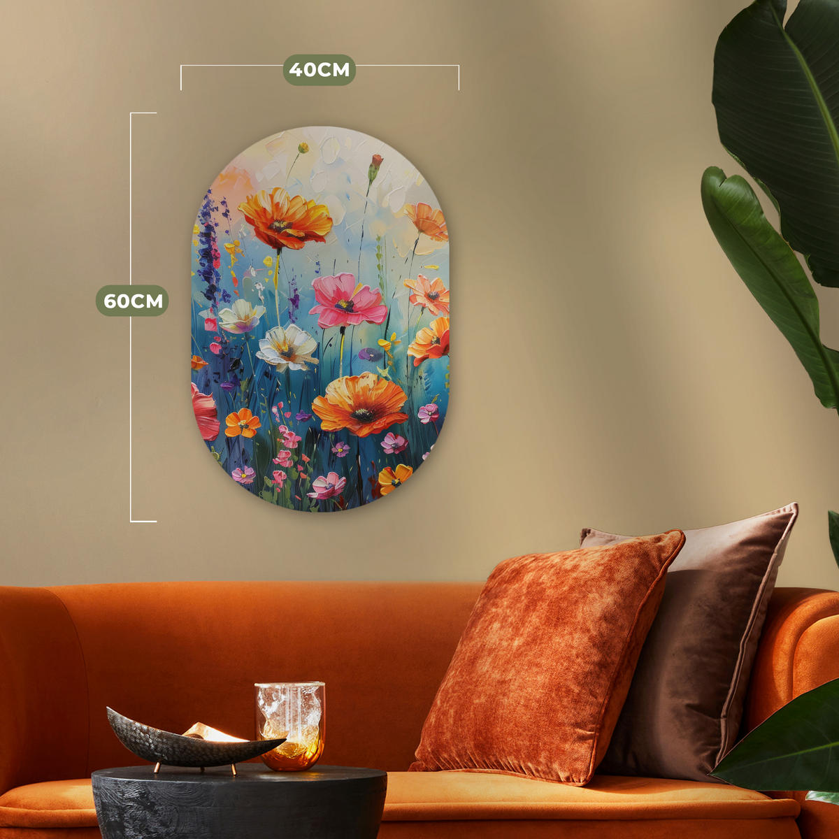 WANDBILD Blumen - Natur - Aquarell - Kunst 40x60 cm - Multicolor, Kunststoff (40/60cm) - MuchoWow